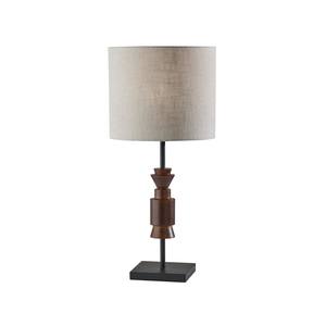 Elton Black & Walnut Wood Table Lamp by Adesso Furniture