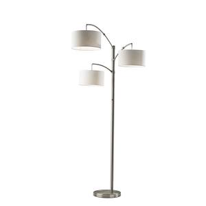 Cabo Brushed Steel Arc Lamp by Adesso Furniture