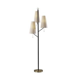 Daniel Black & Antique Brass Floor Lamp by Adesso Furniture