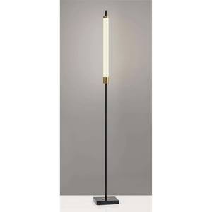 Piper LED Floor Lamp (Black/Brass) by Adesso Furniture