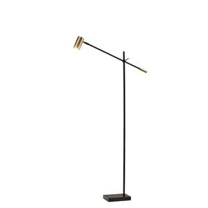 Collette LED Floor Lamp (Black/Brass) by Adesso Furniture