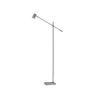 Collette LED Floor Lamp (Brushed Steel) by Adesso Furniture