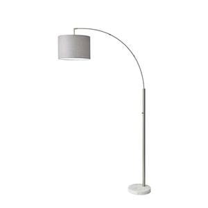 Bowery Arc Lamp (Brushed Steel) by Adesso Furniture