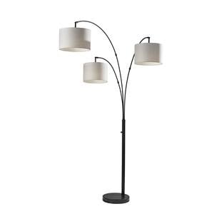 Bowery Black 3-Arm Arc Lamp by Adesso Furniture