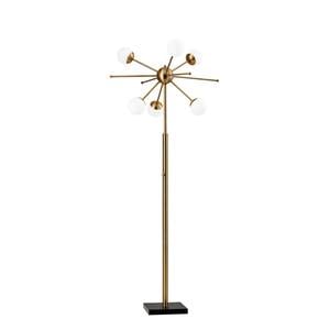 Doppler LED Floor Lamp (Antique Brass) by Adesso Furniture
