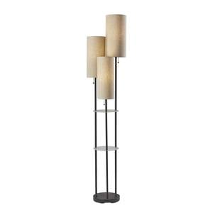 Trio Black Shelf Floor Lamp by Adesso Furniture