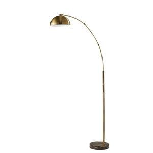 Bolton LED Arc Lamp Antique Brass by Adesso Furniture