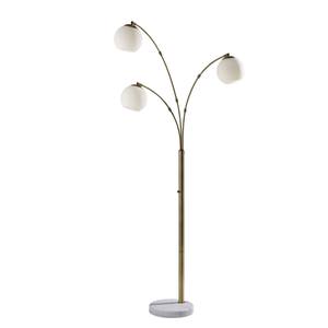 Remi Antique Brass Arc Lamp by Adesso Furniture