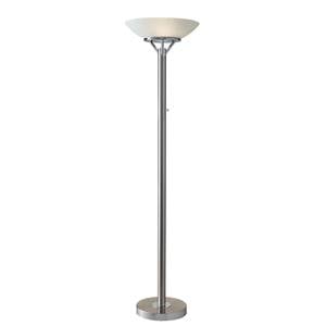 Expo 300W Torchiere (Brushed Steel) by Adesso Furniture