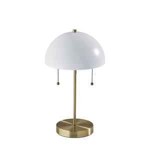 Bowie Antique Brass & White Table Lamp by Adesso Furniture