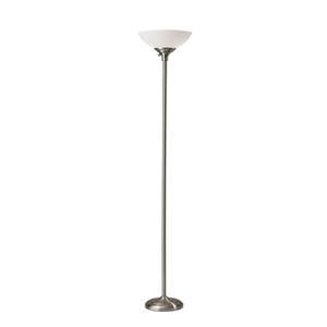 Glenn 300W Torchiere (Brushed Steel) by Adesso Furniture
