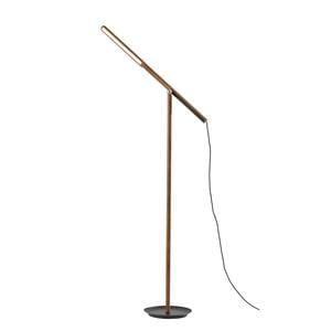 Gravity Walnut Ash Wood/Black Led Floor Lamp by Adesso Furniture