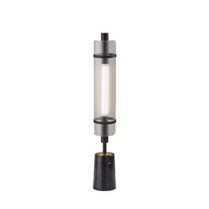 Flair Black Table Lamp w/Antique Brass Led by Adesso Furniture