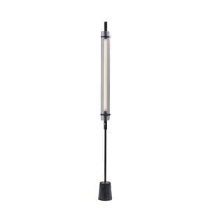 Flair Black Floor Lamp w/Antique Brass Led by Adesso Furniture