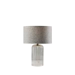 Carrie Clear Ribbed Glass Small Table Lamp by Adesso Furniture