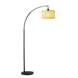 Burlap Bronze Arc Lamp by Adesso Furniture