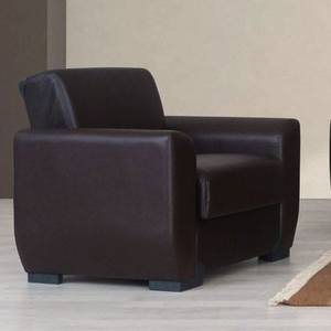 Aisha Brown PU Leather Chair by Alpha Furniture