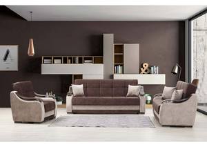 Bella Brown Fabric Chair by Alpha Furniture