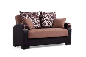 Elegance Beige Polyester Loveseat by Alpha Furniture