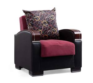 Elegance Burgundy Polyester Chair by Alpha Furniture