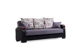 Elegance Gray Polyester Sofa by Alpha Furniture