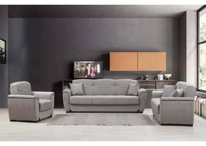Everly Light Gray Fabric Loveseat by Alpha Furniture