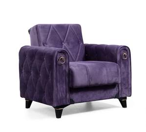 Istanbul Purple Velvet Fabric Chair by Alpha Furniture