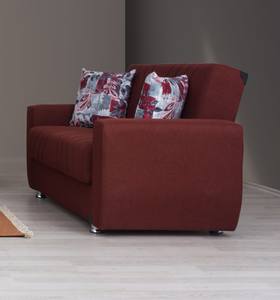 Jennifer Burgundy Fabric Loveseat by Alpha Furniture