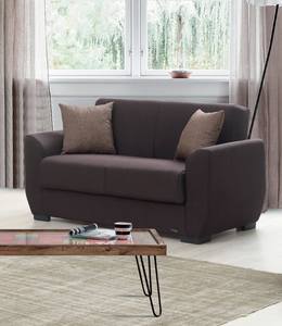 Karen Dark Brown Fabric Loveseat by Alpha Furniture