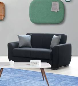 Maria Black Fabric Loveseat by Alpha Furniture