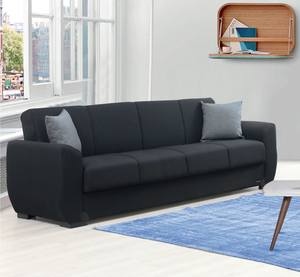 Maria Black Fabric Sofa Bed by Alpha Furniture