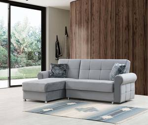 Paris Gray Reversible Sectional by Alpha Furniture