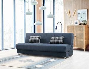 Petra Modern Navy Blue Microfiber Sofa Sleeper Bed by Alpha Furniture