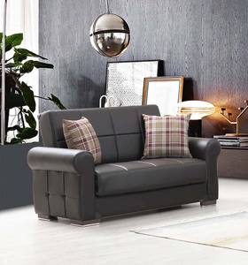 Silva Brown PU Leatherette Loveseat by Alpha Furniture
