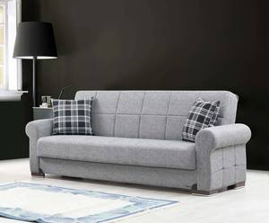 Silva Gray Fabric Sofa Bed by Alpha Furniture