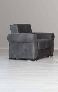 Togo Gray Tufted Back Chair by Alpha Furniture