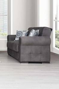 Togo Gray Tufted Back Loveseat by Alpha Furniture