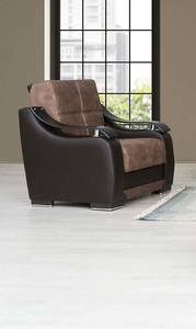 Zambak Brown Chair w/Storage by Alpha Furniture