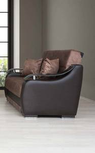 Zambak Brown Loveseat w/Storage by Alpha Furniture