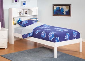 Newport Bookcase Platform Bed with Mattress Set