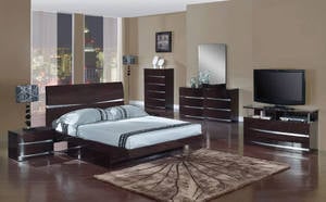 Aurora Wenge Glossy Dresser by Global Furniture