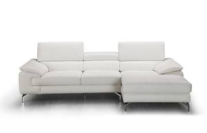 Alice Premium Italian Leather Sectional White by J&M Furniture