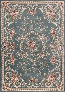 Avalon Slate Blue Aubusson Area Rug by KAS Rugs
