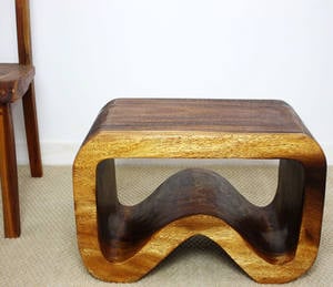 Blocky Walnut Bench by Strata
