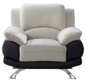117 Gray/Black Leather Chair by BH Furniture