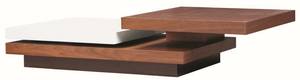 Action Walnut High Gloss White Three Tiered Motion Coffee Table by BH Furniture
