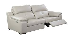 Thompson Smokey Taupe Premium Thick Leather Sofa by BH Furniture