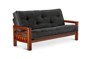 Brighton Full Size Futon Frame, Burnished Oak by Big Tree USA