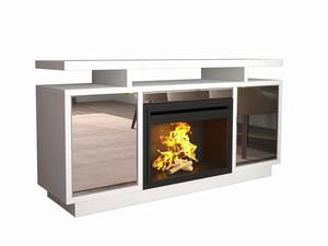 Isabella Fireplace w/Mirror Doors by Central Furniture Factory