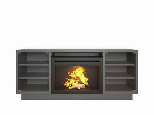 Maria Fireplace w/Glass Doors by Central Furniture Factory